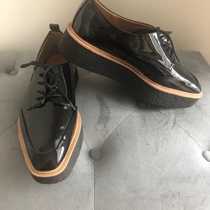 Zara Thick Sole tie up Loafers Shoes